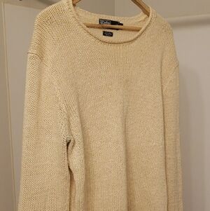 Polo by Ralph Lauren Cream Knit Crewneck Sweater